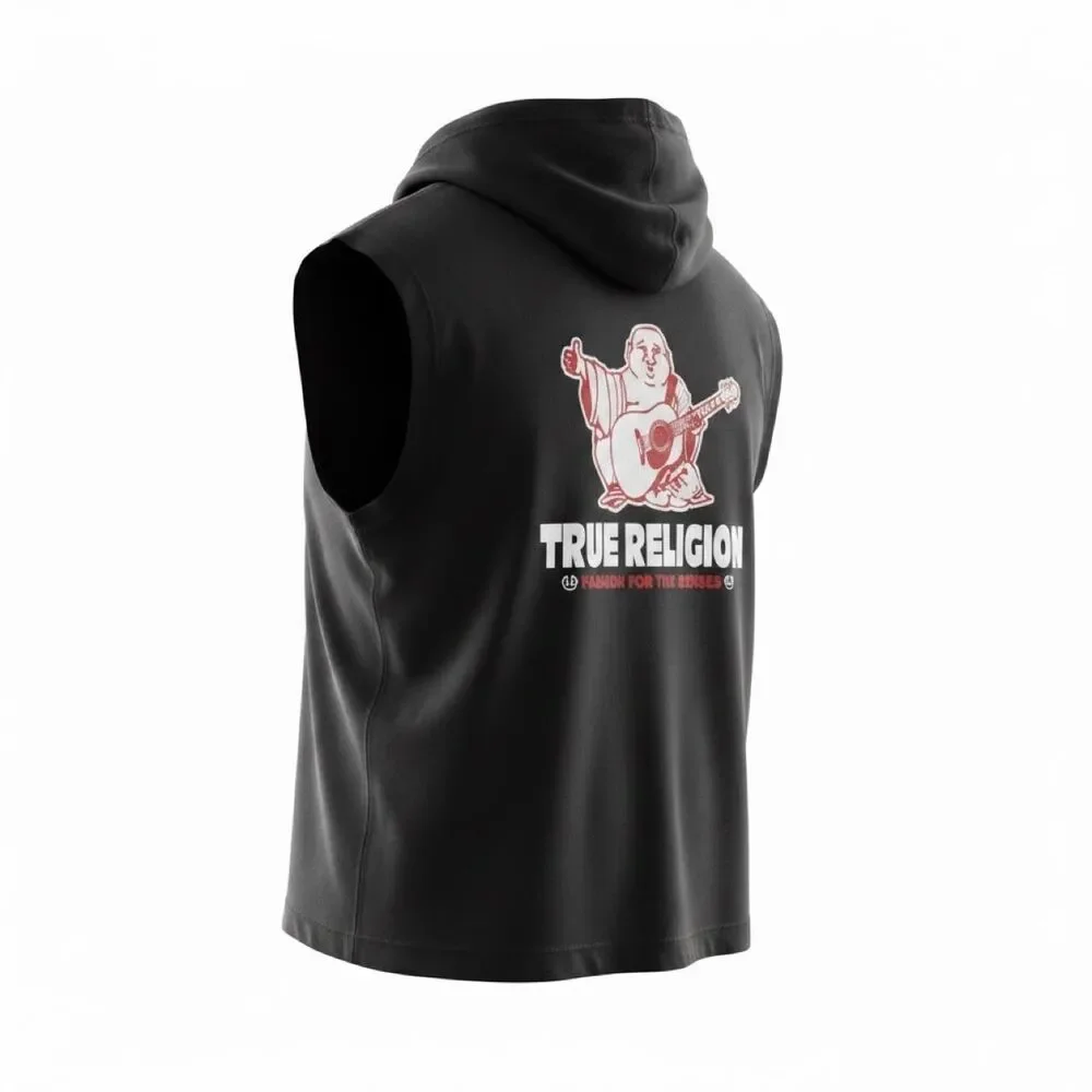 True-religion Men's Black and Grey Hoodie